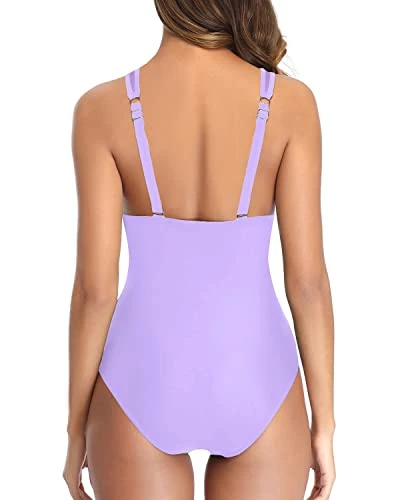 Sexy Hollow Out One Piece Swimsuits For Women Plunge V Neck Monokini - Image 2