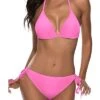 Attractive Two Piece Bikini Sets For Women-Light Pink