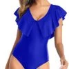 Attractive Cute One Piece Swimsuit For Women-Royal Blue