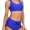 Women Mid Waist Womens Boyleg Short Bottoms Tummy Control-Royal Blue