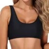 Push Up Tank Bikini Top For Teen Girls-Black