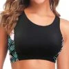 Women's High Neck Bikini Top Racerback Swim Sports Bra Swimsuit Top
