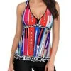 Look Chic And Trendy Women's Tankini Tops And Shorts-Black Tribal